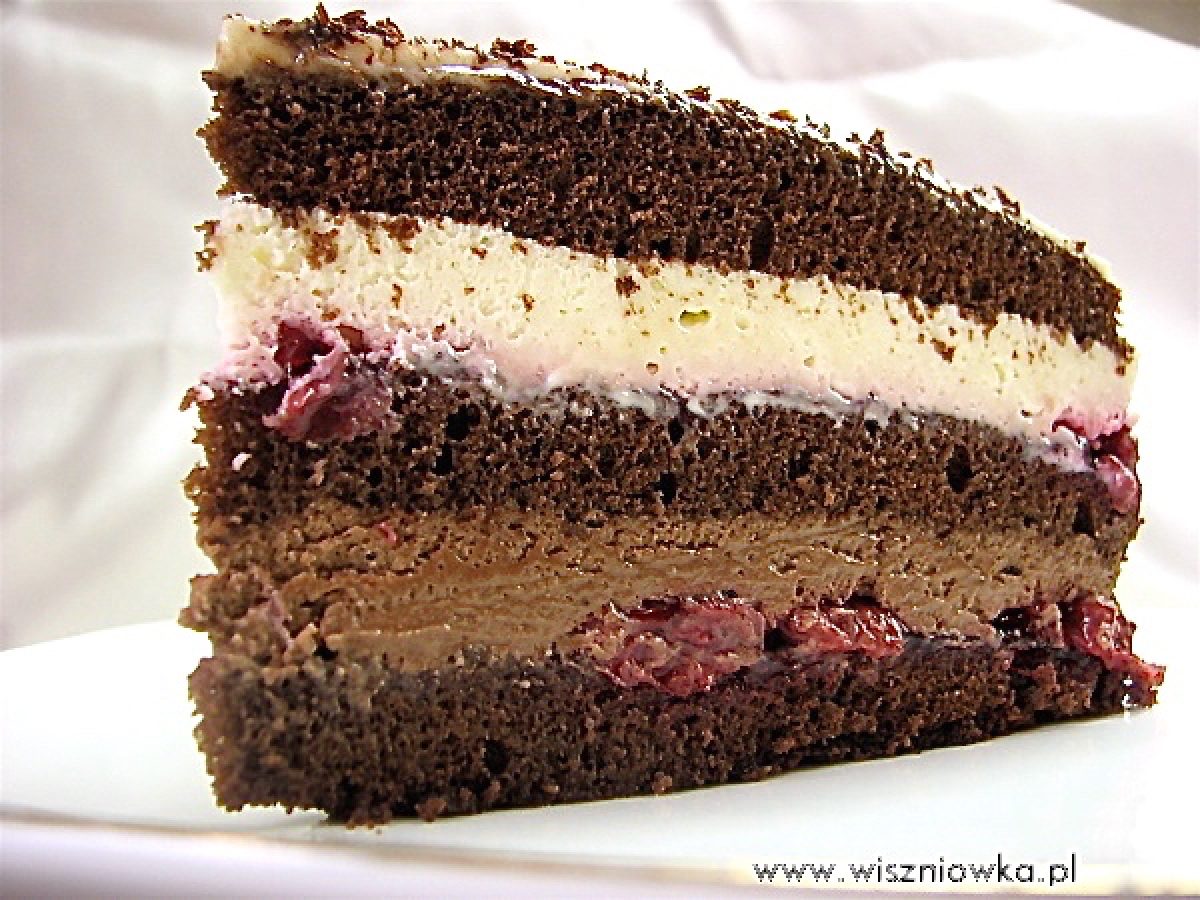 Tort w szwarcwaldzkim - Tort "Czarny las" - Wiszniówka
